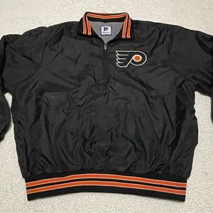 Vintage 80s Rennoc Custom Philadelphia Flyers Satin Jacket Mens XL Hockey *read*